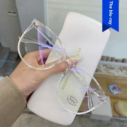 Transparent Computer Glasses Frame Women Men Anti Blue Light Round Eyewear Blocking Glasses Optical Spectacle Eyeglass