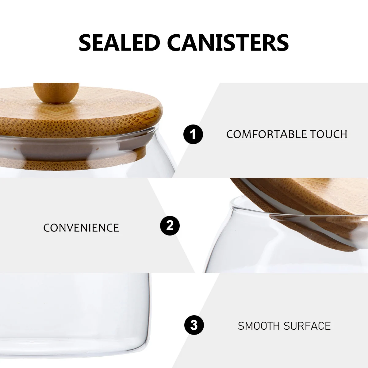 

Preservation Glass Jar Clear Candy Food Storage Jars with Lids Airtight Sealed Canisters