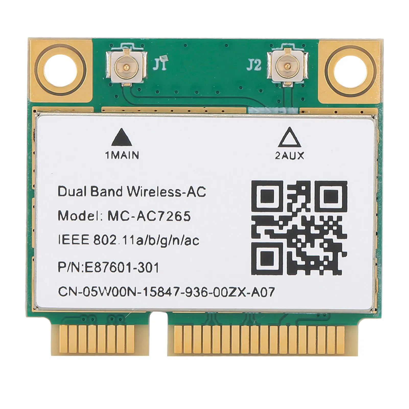 Network Card Mini PCI‑E Gigabit Double Band for Bluetooth 4.2 Wireless Wifi MC‑AC7265