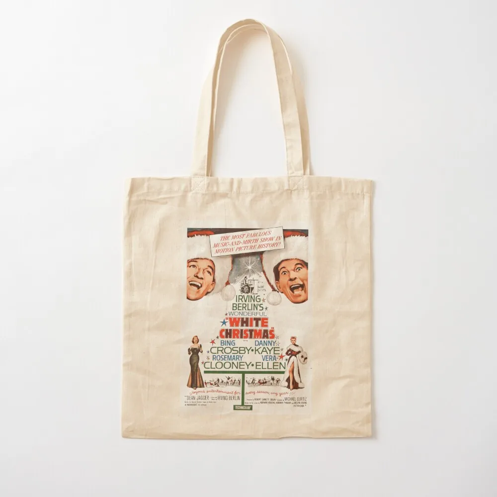 White Christmas - Bing Crosby, Danny Kaye Tote Bag Canvas shoulder bag foldable reusable bag Canvas Shopper handbag