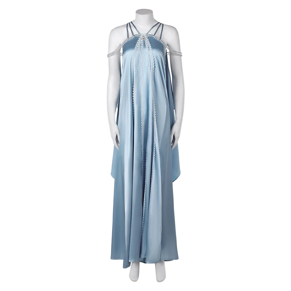 Padme Cosplay Amidala Cosplay Women Blue Nightgown Dress Movie Revenge of the Sith Costume Outfits Halloween Carnival Suit Adult