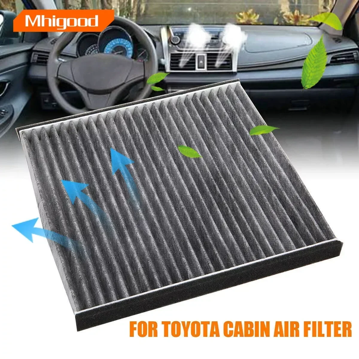 5pcs Car  Cabin Air Filter 87139-YZZ08 87139-30070 87139-07010 For Toyota Auris Avensis Camry Corolla Hilux RAV4 Prius Yaris