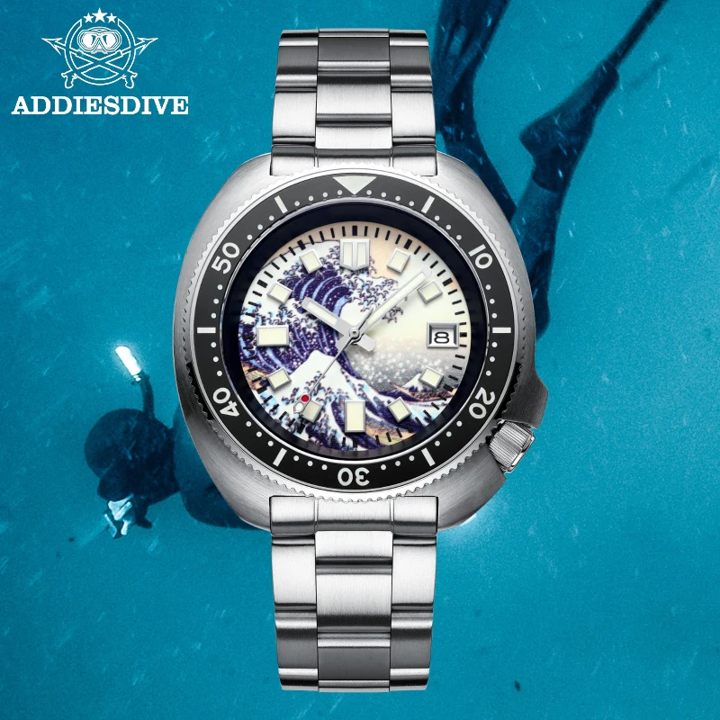 ADDIESDIVE Automatic Watch Luminous Diving Mechanical Wristwatches NH35 Waterproof  Luxury Stainless Steel Business Men’s Watch