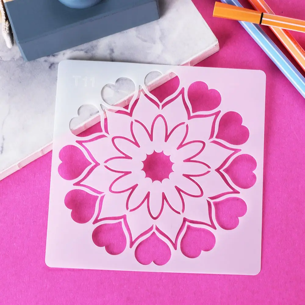Hot Stamp Album Decorative Embossing Layering Stencils Scrapbooking Painting template Mandala Auxiliary