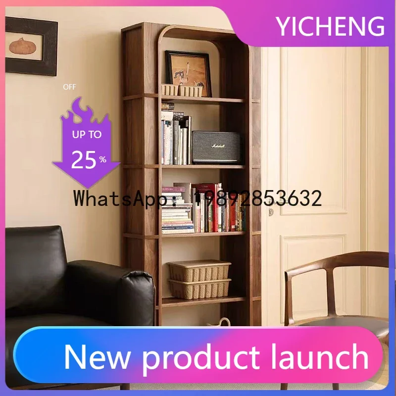 

A1 Solid Wood Bookshelf Wall-Mounted Vintage Style Single Bookshelf Storage Rack Storage Cabinet