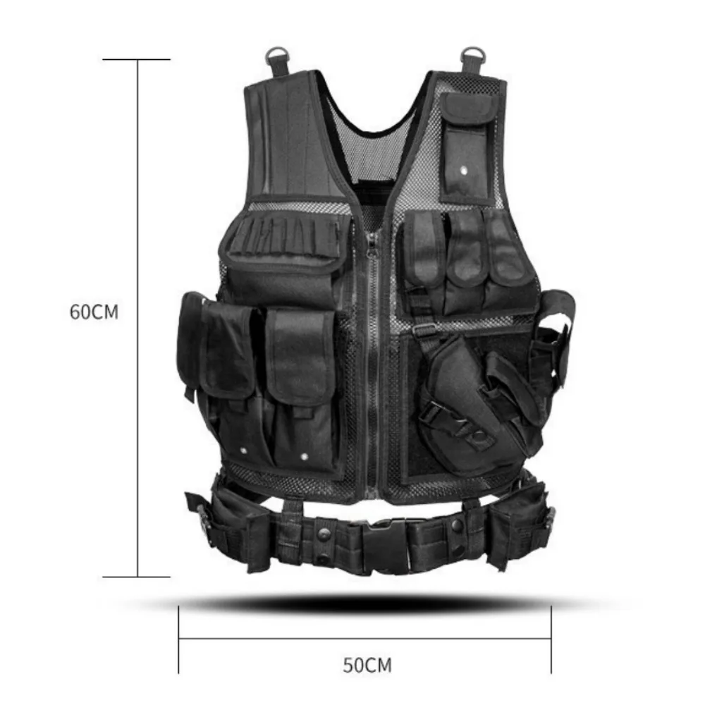 Outdoor Tactical Vest Real CS Special Forces Stab-proof Clothing Body Armor Wolf Field Combat Training Mesh Vest Camouflage