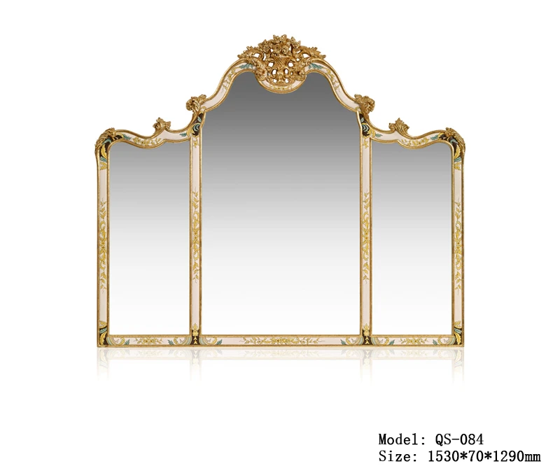 European retro vanity mirror wall-mounted fireplace French wall-mounted, bedroom cloakroom vanity mirror