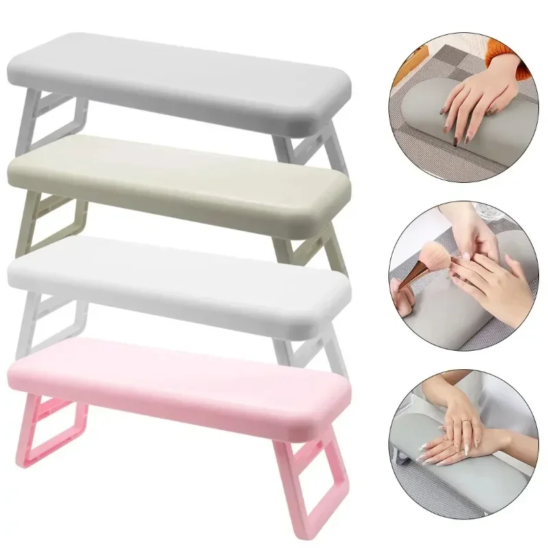 Soporte plegable elevado para manicura de uñas, soporte para brazo, soporte para almohada, mesa, escritorio, reposabrazos, mesa de plástico, tienda de uñas, reposamanos especial