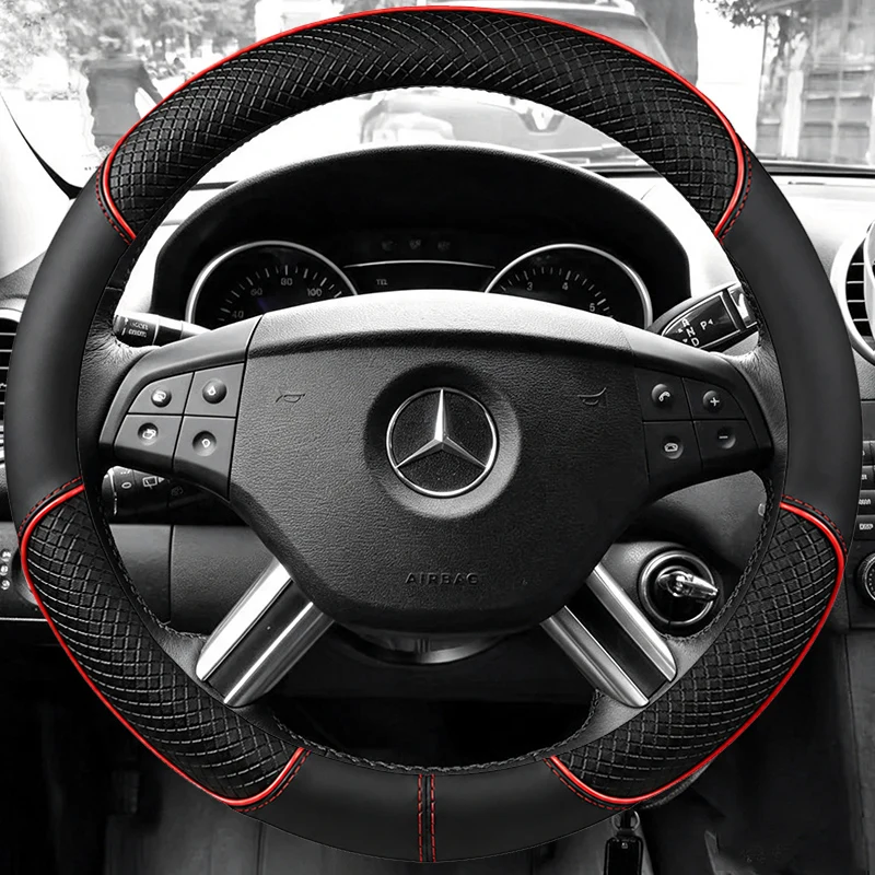 DIY Non-slip Steering Wheel Cover for Mercedes Benz M-Class ML350 ML500 ML550 GL-Class GL320 GL450 GL550 R-Class R320 R350 R500