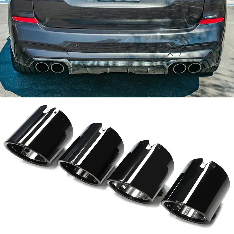 4 pcs/lot Exhaust Tip Trim Cover For BMW F97 X3M F98 X4M F95 X5M F96 X6M Competition Exhaust Tip Replacement Tailpipe Muffler