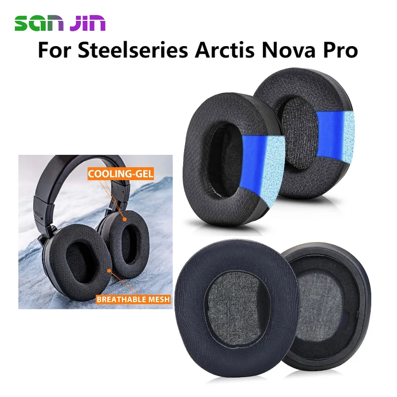 

Cooling Gel Ear Pads For Steelseries Arctis Nova Pro Gaming Headphones replacement Earmuffs Ear pillows ear covers cushion