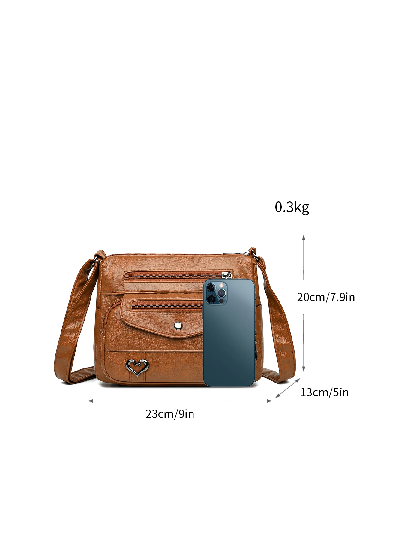 The Middle-aged and Old People Use the Large-capacity Multi-pocket Cross-body Bag