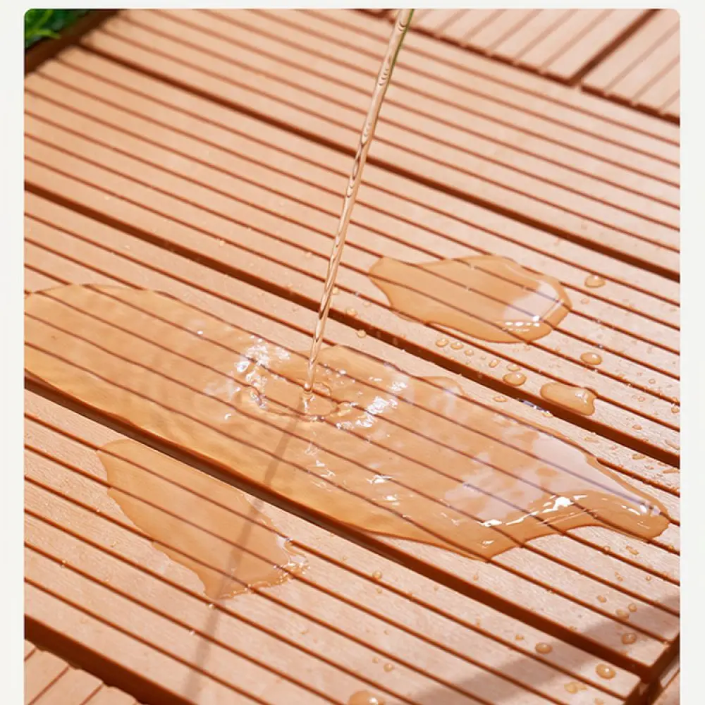 Decorative Plastic Decking Tiles Waterproof Interlocking Flooring For Balcony Terrace Backyard Easy Modular Home Improvement