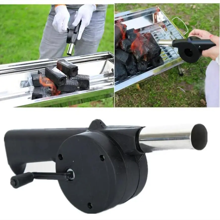 Outdoor-Grill ventilator Handkurbel gebläse tragbare Grill Feuer balg Werkzeug Picknick Camping zubehör Outdoor-Küche