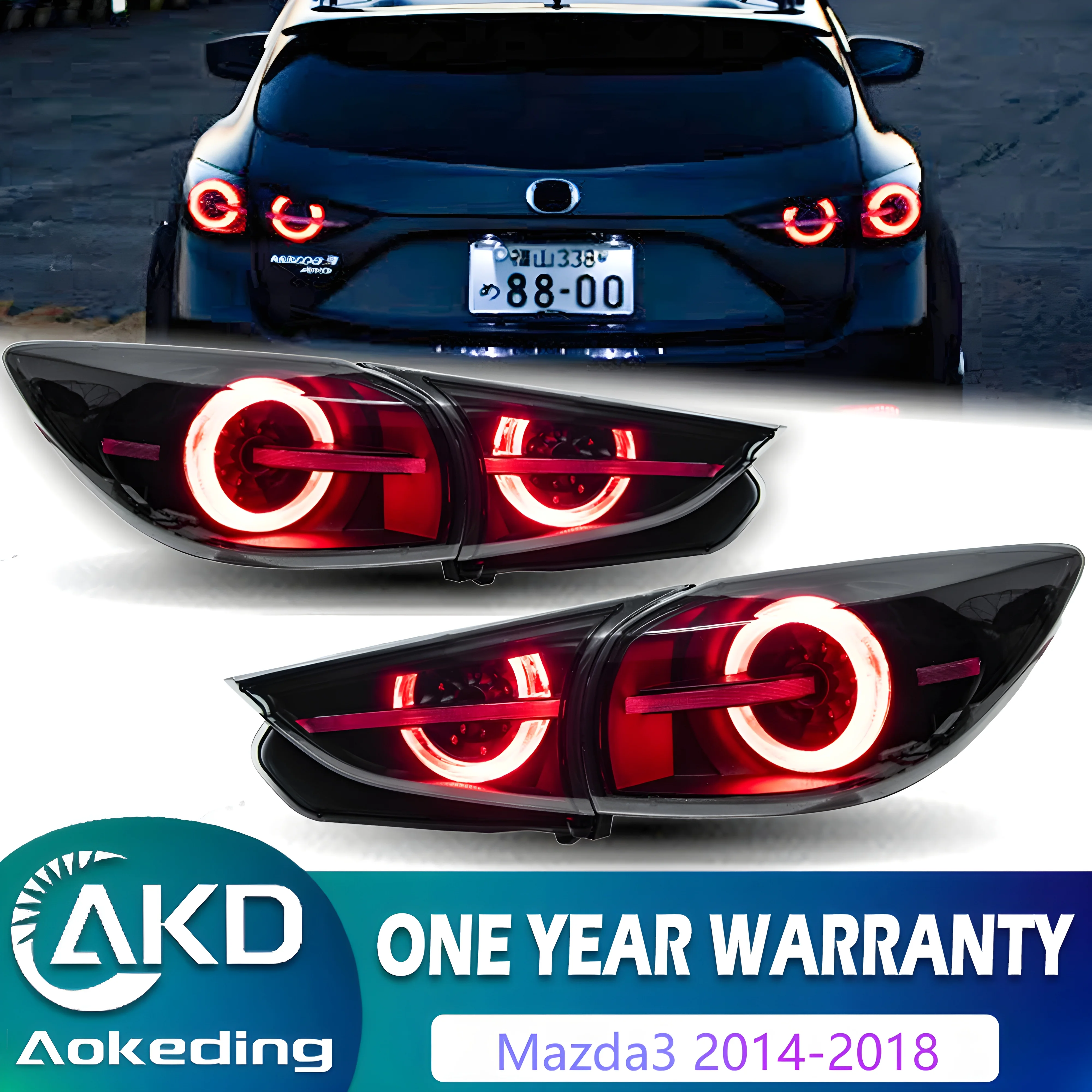 

Car Styling Taillights for Mazda3 Axela Hatchback LED Tail Light 2014-2019 Tail Lamp DRL Rear Turn Signal Automotive Accessories