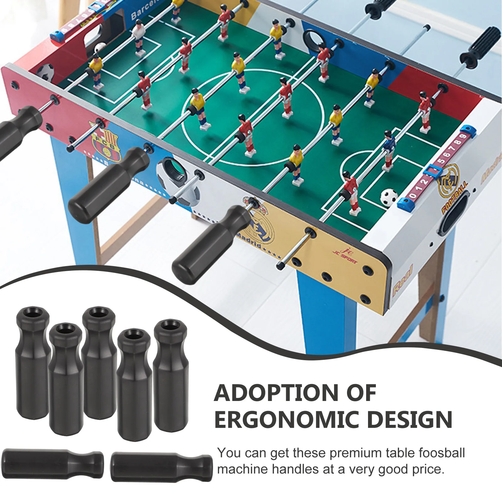 

8 Pcs Football Machine Handle Foosball Game Handles Fooseball Table Surround Child