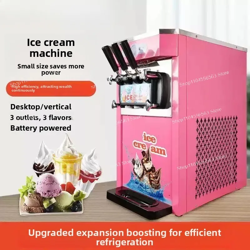 Electric  Soft Ice Cream Machine with 3 Different Flavors Fruit Freezer Hard Mixing Ice Cream Making Machine- Accessories