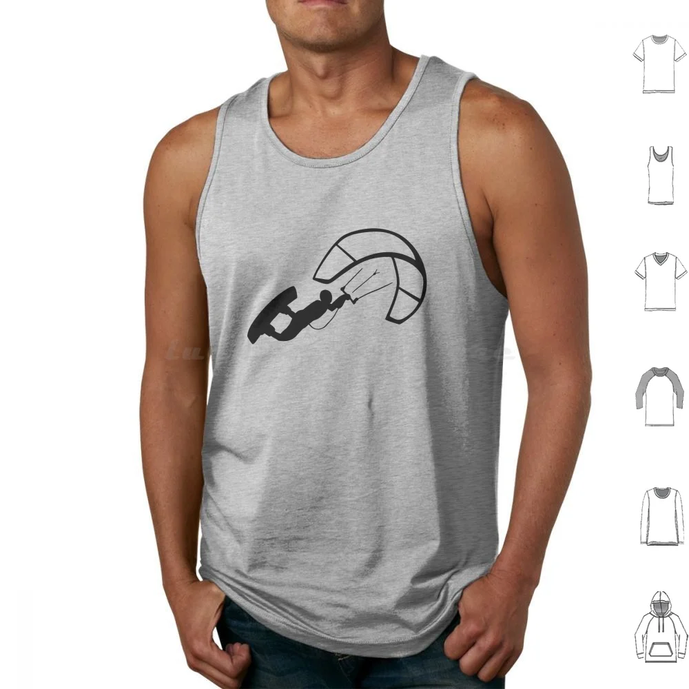 Kitesurfing Kitesurfer Tank Tops Print Cotton Kitesurf Kitesurfing Kitesurfer Kiteboard Kiteboarding Kiteboarder