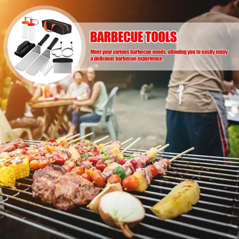 Outdoor Griddle Accessories Barbecue Accessories With Enlarged Spatulas Professional Grill Accessories Set For Camp Chef