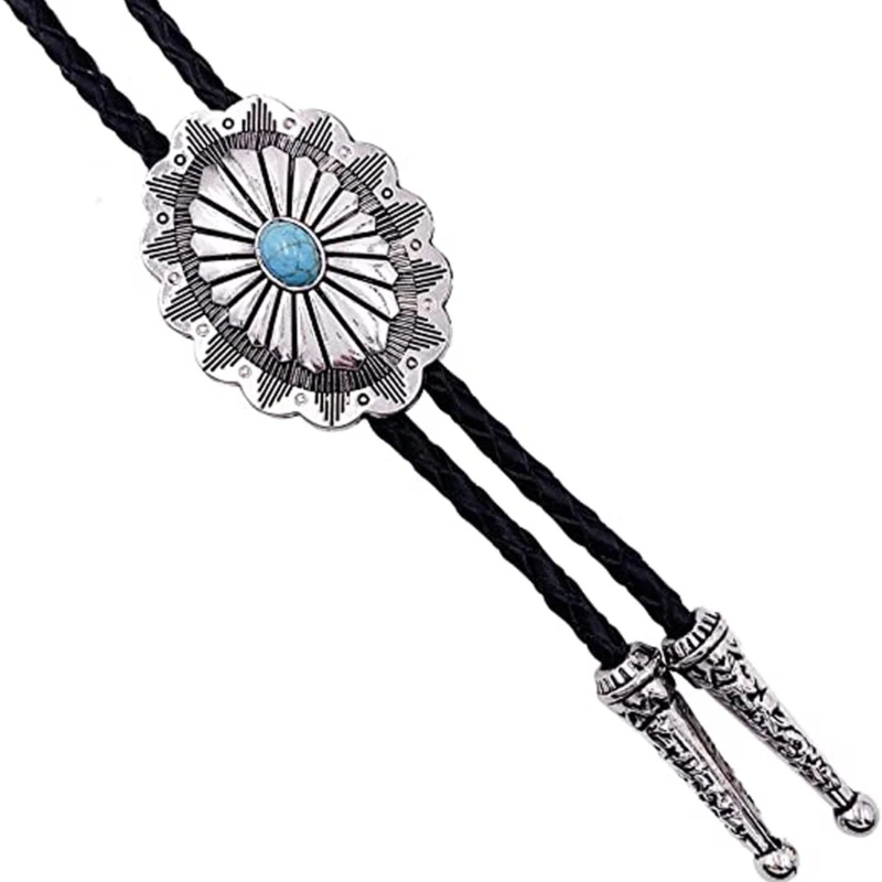 Shinning Turquoise Decors Bolo Tie for Men Women Bridegroom Wedding Necklace Drop shipping