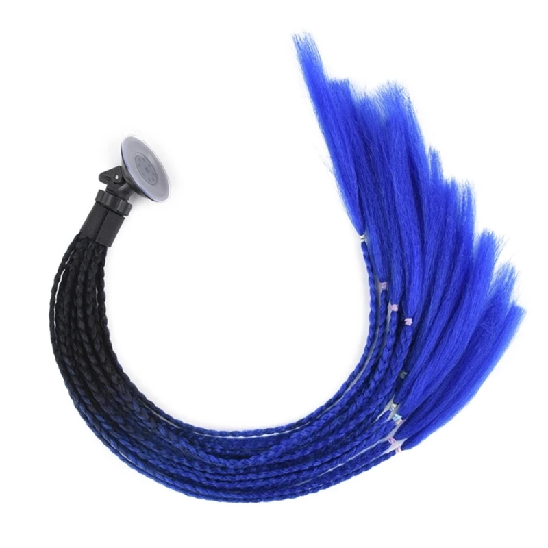 Helmet Pigtail Motorcycle Helmet Ponytail Bike Helmet Braids Hair Tails Used for Any Helmets/Suction Cup Reusable