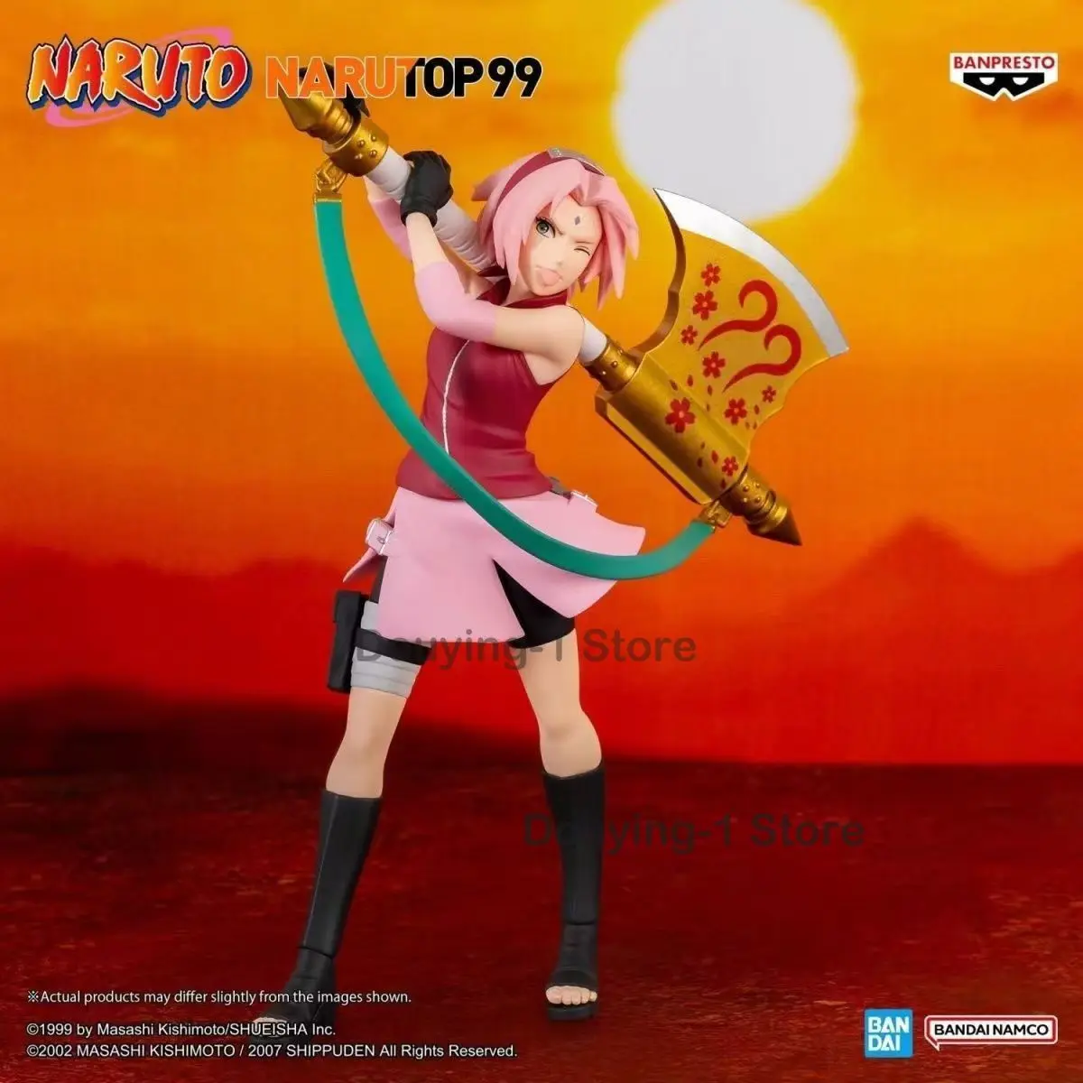In Stock Bandai NARUTOP99 Haruno Sakura  Anime Action Figures Toys Gift Collectible Model Ornaments