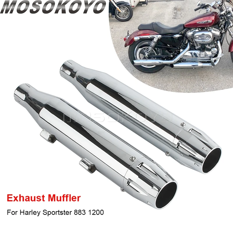 

Motorcycle 18" Mufflers Exhaust For Harley Sportster XL 883 1200 1200C 1200T 1200V 1200X 883N 883L Muffler Dual Exhaust Pipes
