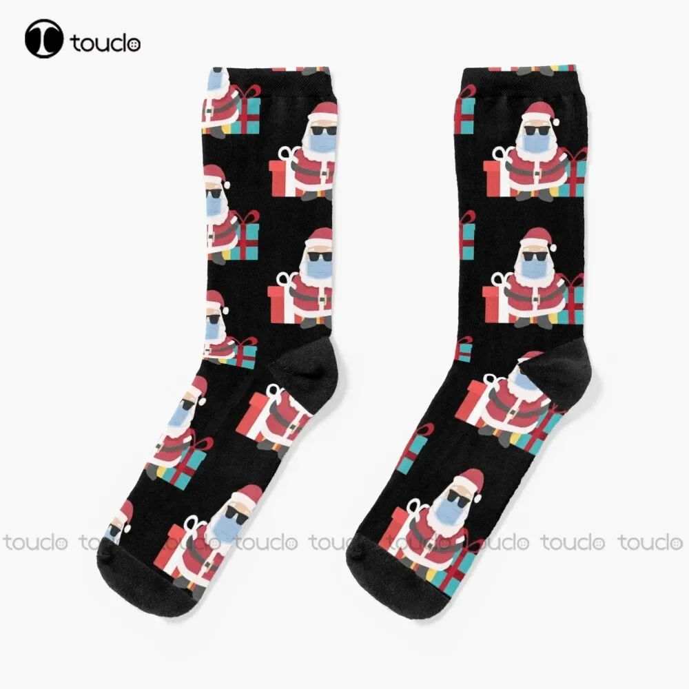 Quarantine Christmas Socks Novelty Socks For Men Cartoon Comfortable Best Girls Sports 360° Digital Print Custom Gift Streetwear