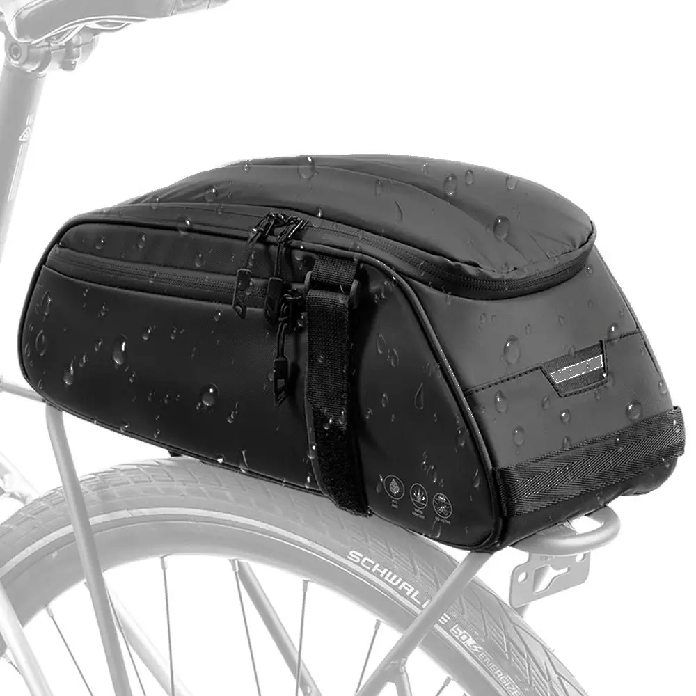 

Reflective Shelf Bag, Reflective Rear Luggage Bag, Bicycle Saddle Bag, 8L Luggage Bag for Bicycle Rear Rack, Storage Bag with Shoulder Strap, Suitable for Commuting and Travel