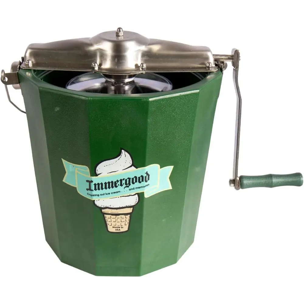 

PREMIUM 4 qt. - StainlSteel Ice Cream Maker - Hand Crank