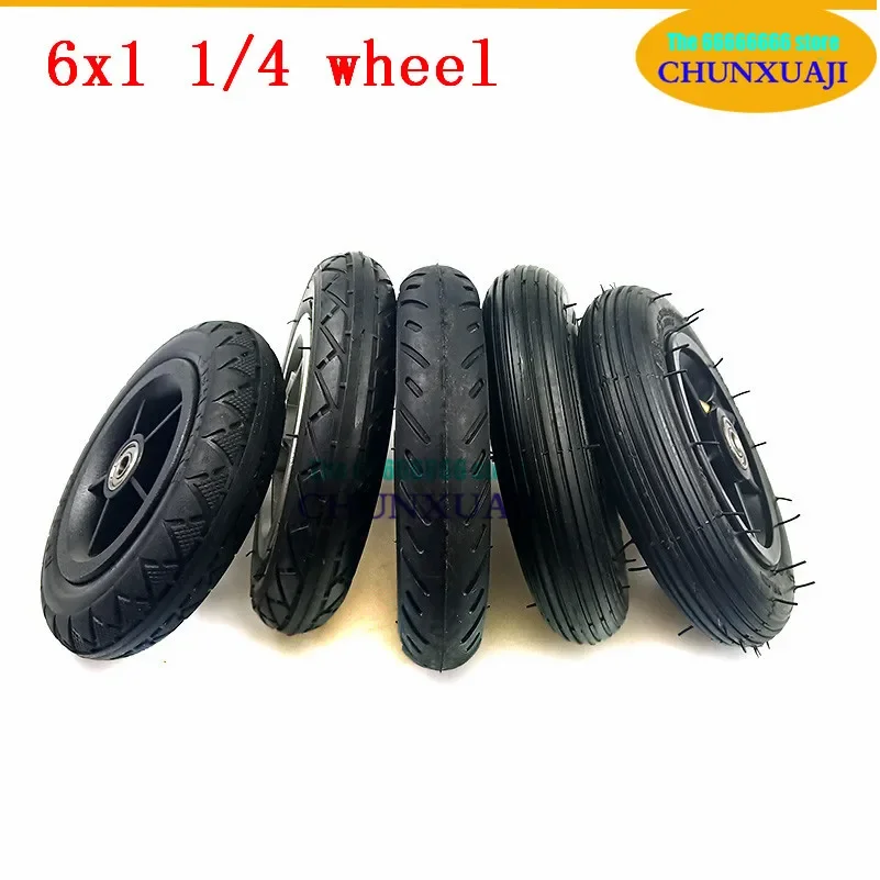 150MM Wheels 6x1 1/4  Solid / Inflation Tires Inner Tube for Folding Bicycle Electric Scooter 6 Inch Mini Surfing Scooter Tyre
