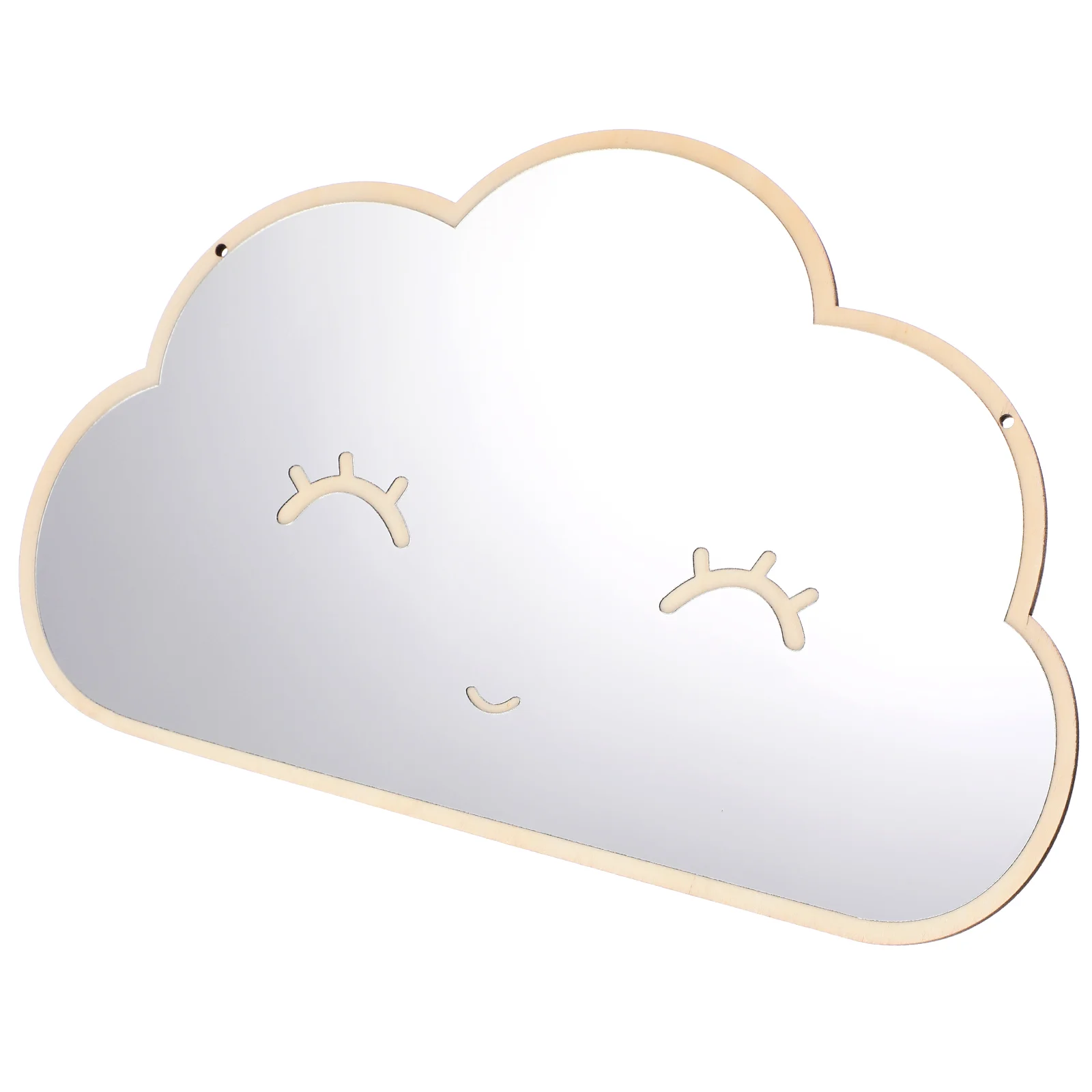 Cloud Mirror Hallway Decoration Wall Acrylic Mirrors Wooden Home Kids Room Decorative Grade Plywood Ornament Sticker