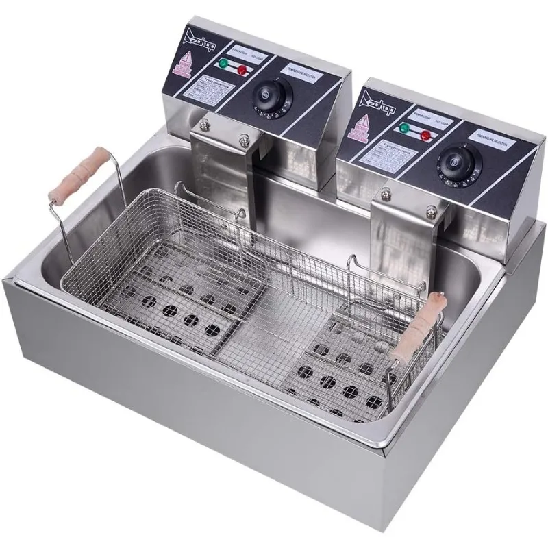 

Electric Deep Fryer - 22L 23.26QT Commercial Deep Fryer 5000W 110V 39.46Pounds with Troperature Control and Timer Fryer