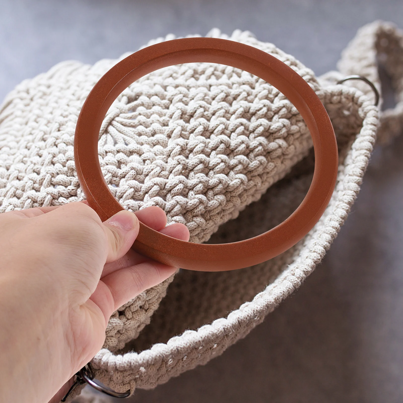 

2Pcs Handbag Replacement Handles Wooden Bag Accessories Premium Wood DIY Handle for Bag Ornament Natural Simple Design