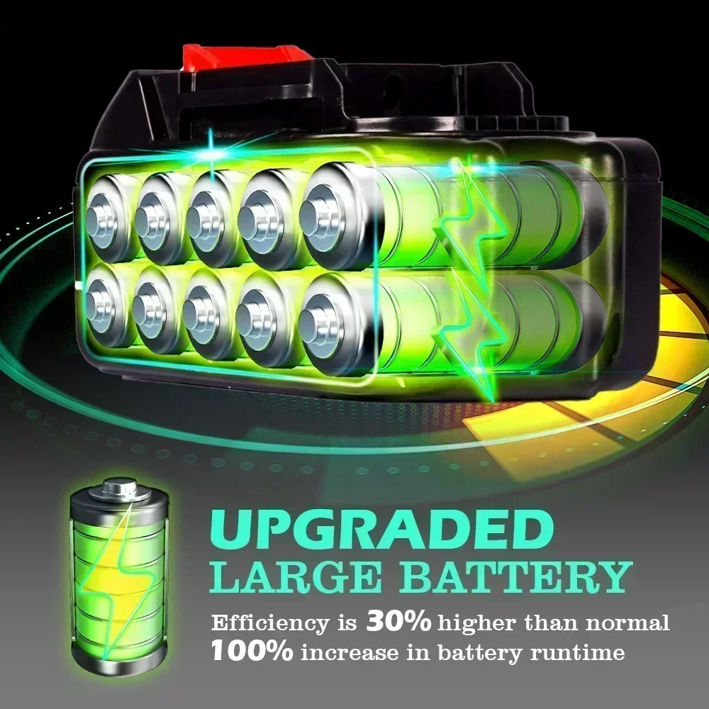 Batteria ricaricabile agli ioni di litio di grande capacità da 18 V 6,0 Ah con indicatore LED per batteria sostitutiva per elettroutensili Makita