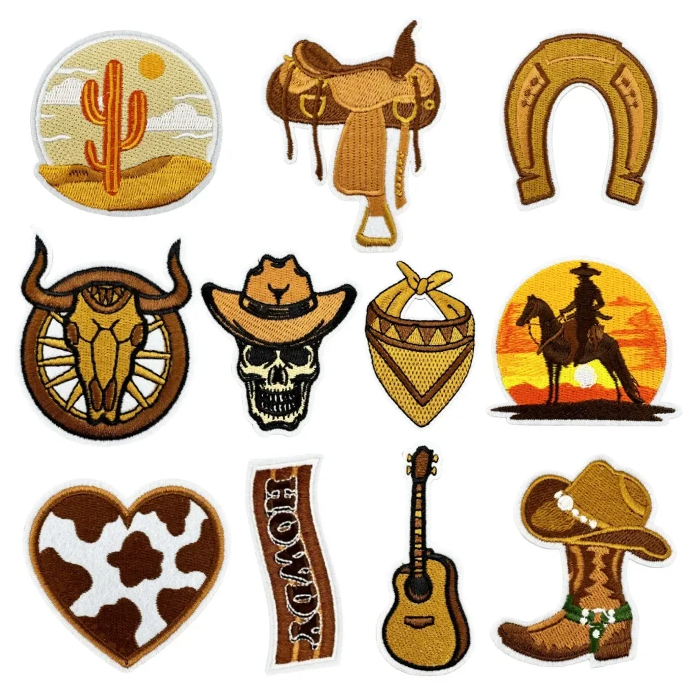 Wild West Emblem Clothing Accessories Badge Sticker Embroidered Embroidery Sticker Iron-on Mama Patches