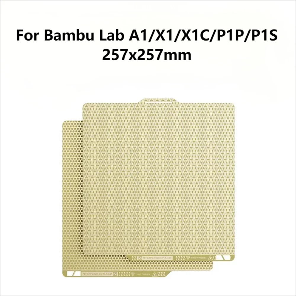 PEI Honeycomb Sheel for Bambu Lab A1 Printing Cube 257x257mm Build Plate X1 Carbone Bamboo P1P P1S X1C 3D Printer Accessories