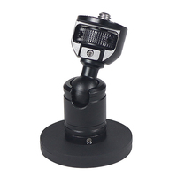 360 Swivel Ball Head Adapter Car Mount Suction Cup Mobile Phone Stand Bracket Mic Light Holder for Gopro Insta360 OSMO Action