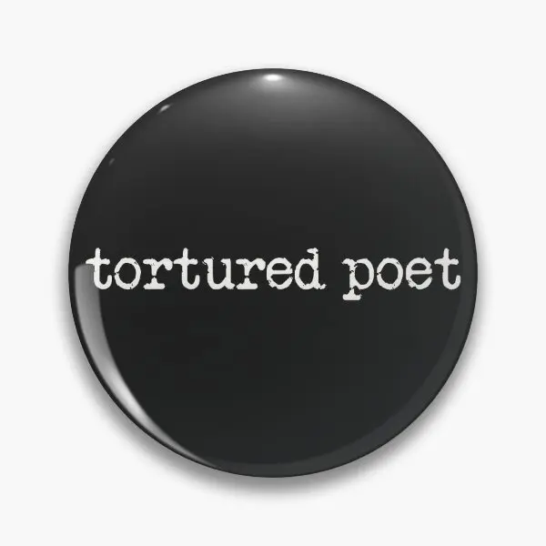 Tortured Poet Typewriter White  Soft Button Pin Cute Hat Collar Decor Metal Brooch Lapel Pin Badge Clothes Women Jewelry Cartoon