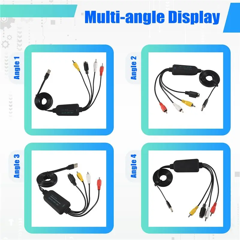 A98Z USB 2.0 Video Capture Card Single Channel USB Capture Card AV Capture Device Drive-Free Digital Converter
