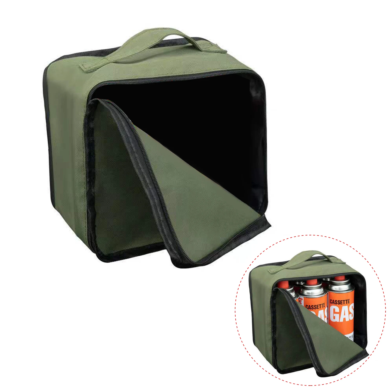

Gas Canister Bags Storage Bag Breathable Camping Supplies Canvas Reliable Protection 24.5x16.5x22cm For Outdoor Activities New