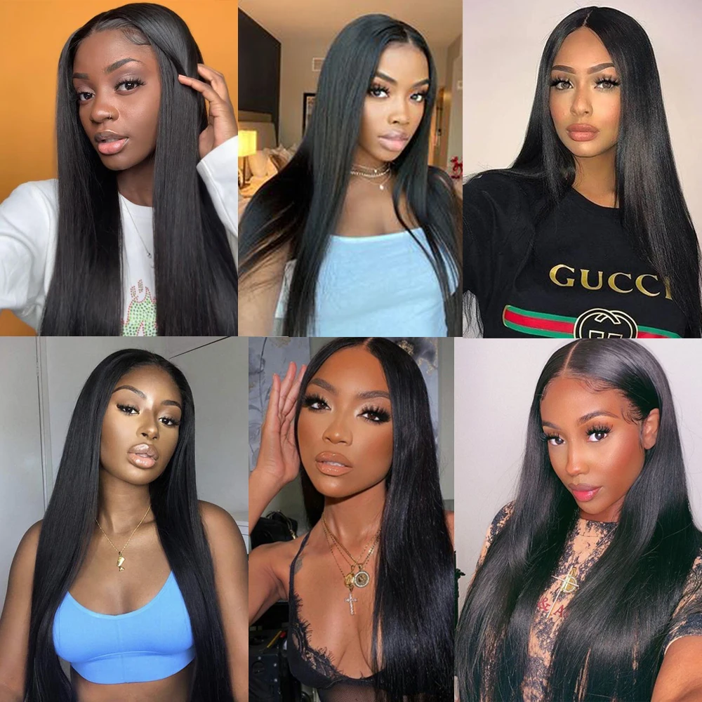 X-TRESS 32 Inch Straight Synthetic Lace Front Wig Honey Blonde Colored Highlight Middle Part Lace Wigs with Baby Hair for Women