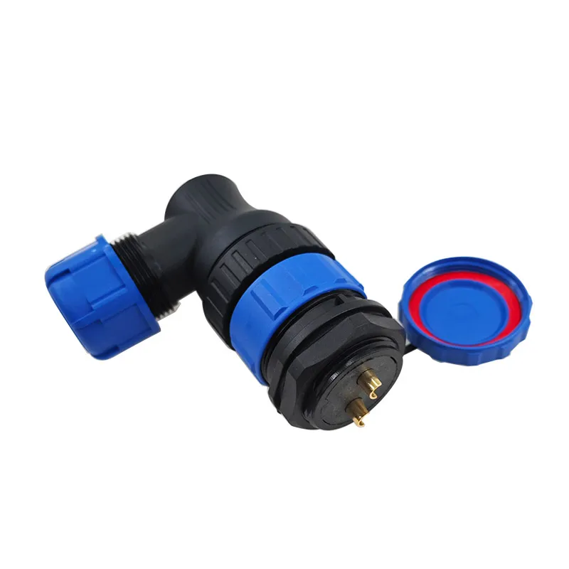 SP28 Waterproof IP68 Cable Connectors 2 Pin to 26 Pin Angle Connectors 90 Degree Elbow for Durable Electrical Wiring Systems