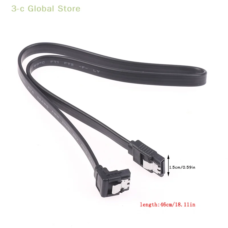 SATA III Cable For HDD CD Driver 6.0 Gbps 40cm 90 Degree Right-Angle Straight Cable With Locking Latch For SATA