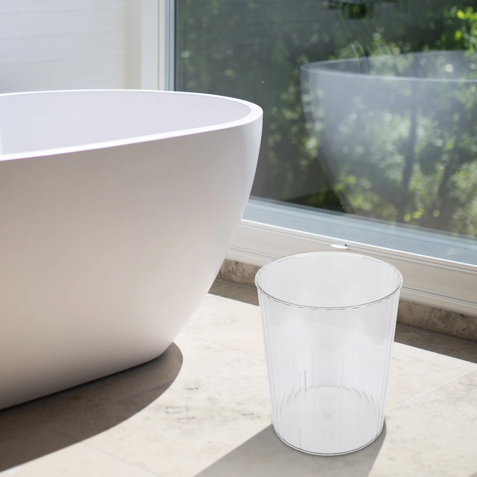 

Transparent Trash Can Waste Storage Bucket Safe Tasteless Flower Arrangement Container Plastic Bag Bedroom