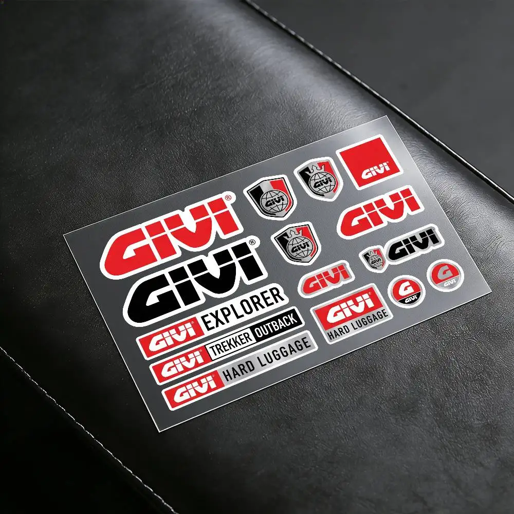 Adesivos refletivos para motocicletas GIVI, aviso de segurança 3M à noite no escuro para capacetes de scooter
