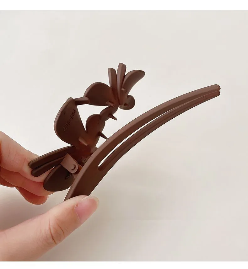 Korean Frosted Butterfly Large Hair Clip for Women Solid Color Ponytail Hair Claw Pins Hairpins Girls Hair Accessories Wholesale