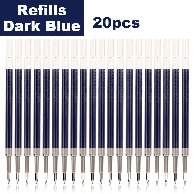 Deli Gel Pennen Set 0.5Mm Intrekbare Kogel Balpen Blauw Zwart Rood Inkt Bijvullen Voor Schoolkantoor Briefpapier Benodigdheden