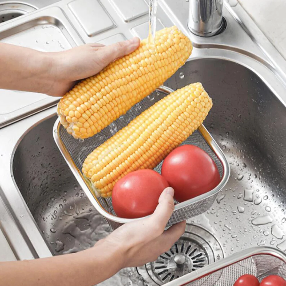 

Stainless Steel Fryer Basket Heavy Duty Mesh Cooking Tool For Home Kitchen Restaurant Oil Frying Fish Balls French Fries Storage