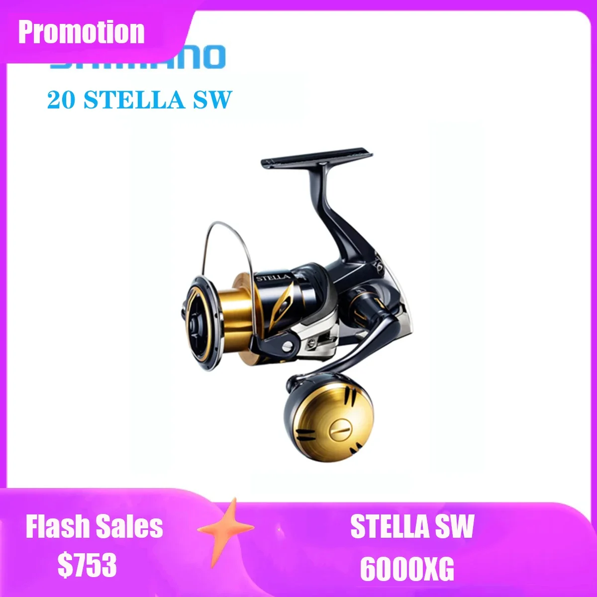 

2020 NEW Original SHIMANO STELLA SW Spinning Fishing Reels 6000XG Saltwater Fishing Wheel Made in Japan